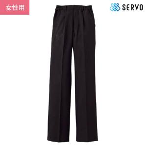 パンツ 脇ゴム入り レディース 黒 ブラック 7-17号 サロンパンツ