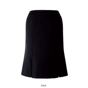 スカート セミタイト ボックスプリーツ ブラック チャコール 5 19号 制服 オフィス 事務 事務服 企業制服