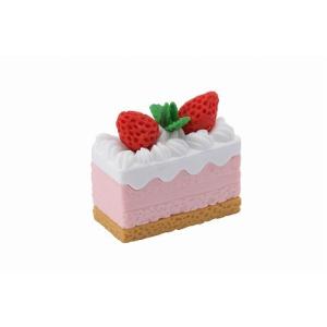 四角ケーキ　ピンク消しゴム