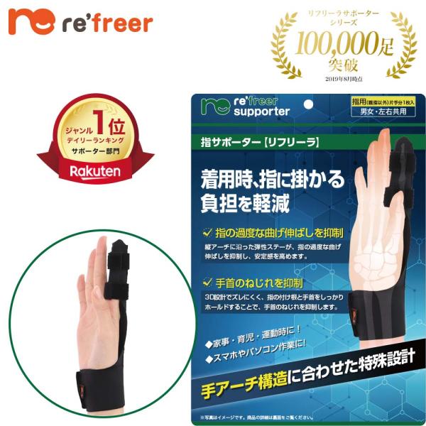 【指サポーター】 リフリーラ  小指 人差し指 中指 薬指 関節 付け根 固定 サポーター 理学療法...