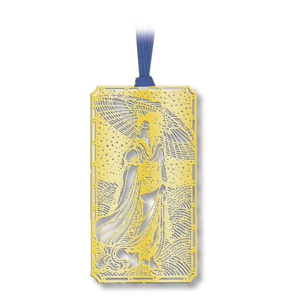 金のしおり「雪中美人」