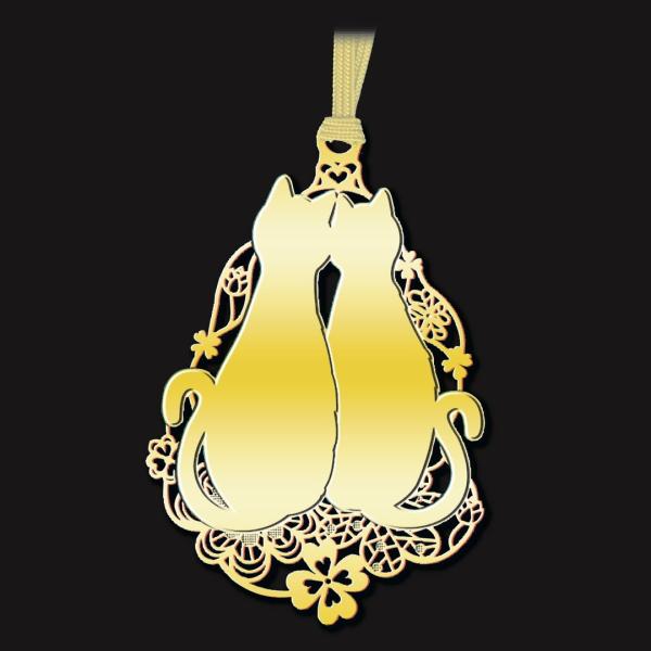 キャットブックマーク「猫とクローバーG」