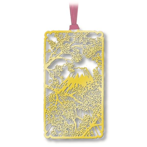 金のしおり「富士と桜」