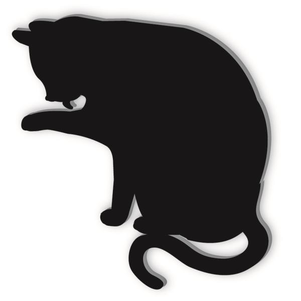 シルエットマグネット「洗い猫」