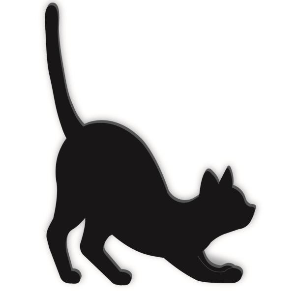 シルエットマグネット「伸び猫」