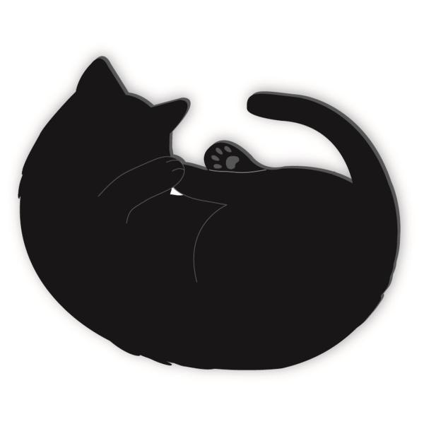 シルエットマグネット「丸まり猫」