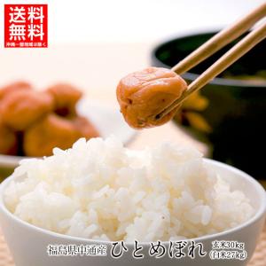 令和2年産 福島県 中通産 ひとめぼれ 玄米 30kg 精白米 27kg  お米 ふくしまプライド。体感キャンペーン（お米）