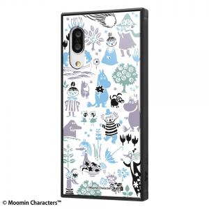 AQUOS sense3/sense3 lite/Android One S7 /ムーミン/耐衝撃ハイブリッドケース KAKU/パターン_2 IQ-AAQSE3K3TB-MT007