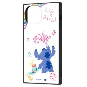 iPhone 13 mini /『ディズニーキャラクター』/耐衝撃ハイブリッドケース KAKU/『リロ＆スティッチ/落書き』 IQ-DP30K3TB-ST001｜iwatayacom