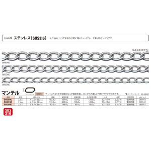 ニッサチェイン ニッサ ステンレス SUS316 マンテルチェーン 2.0mm×30m SM20HG｜iwauchi-kanamonoten