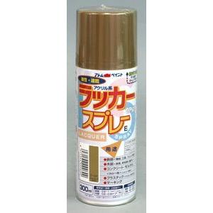 1本 アトムハウスペイント ラッカースプレーE 300ml ゴールド｜iwauchi-kanamonoten