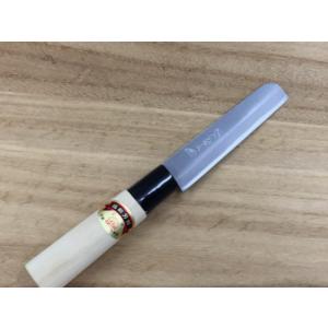江戸菊水 細型 うなぎ裂き包丁と蒲鉾型目打ちのセット 黒打 105mm 朴柄