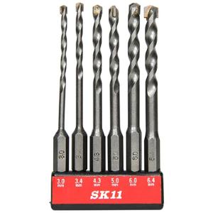 可  藤原産業 SK11 コンクリートドリルセット SICD-1 6本組