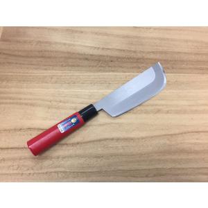 玉日本 ステンレス野菜収穫包丁 楽太郎 140mm TY-420 両刃 ステンレス特殊鋼割込 赤シノギ柄 日本製 *