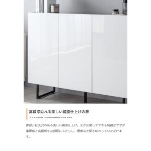 キャビネット 幅100cm 奥行35cm モダ...の詳細画像3