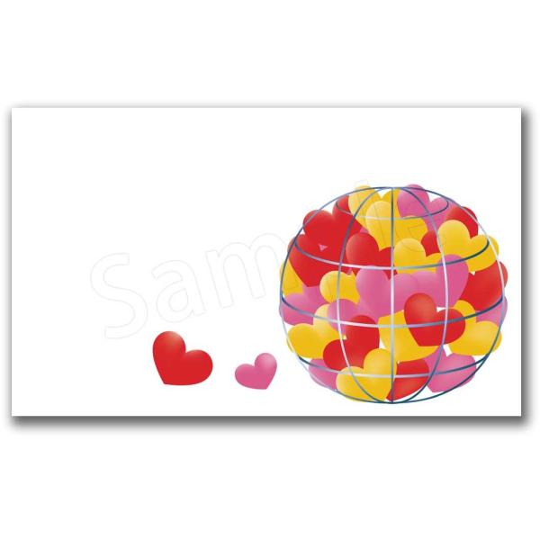 グリーティングカード c018 名刺サイズ 片面印刷 100枚 カード印刷 メッセージカード