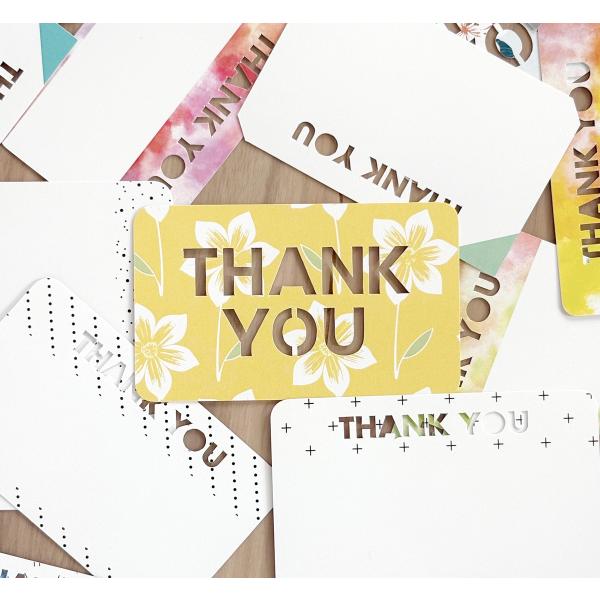 サンキューカード 1SET10枚 名刺サイズ クレカサイズ／ギフトタグ／サンキューカード／おしゃれ／...