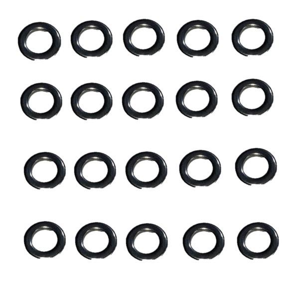 ソリッドリング20個 6.4mm 強度90Kg　つなぎ目無しのシームレスリング