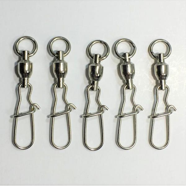 スナップスイベル4#  長さ38mm  強度50kg  5個セット 明石激流青物 釣りました