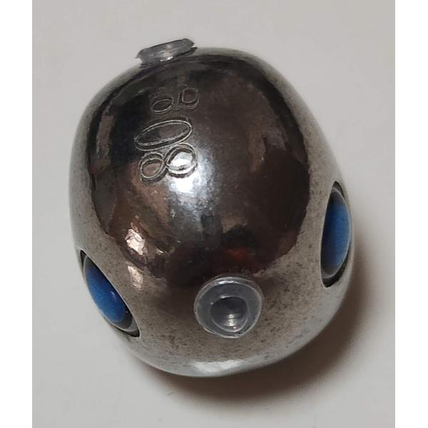 タングステンヘッド 鯛ラバ用 80g ブルーアイ 青目 タイラバ ジグ 重り 無塗装 保護チューブ付...