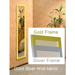 金のウォールミラー 壁掛け鏡 高さ127cm 　国産 日本製 鏡 送料無料　