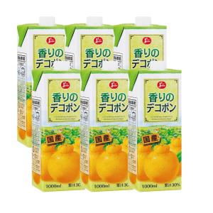 ジューシー 香りのデコポン 1000ml×6本 1L 紙パック入り 果汁30％ 熊本県果実農業共同組合連合会｜ix-ix