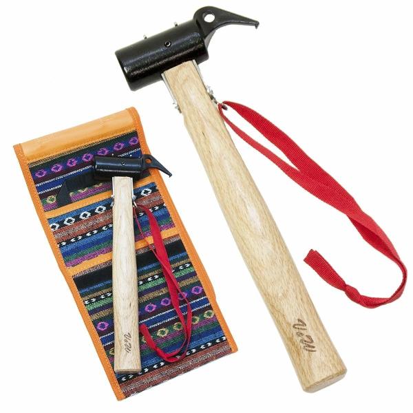 【送料無料】 ペグハンマー 収納袋付き テント タープ 張り キャンプ ハンマー アウトドア ヘッド...