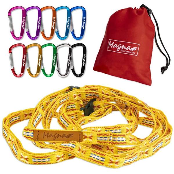 ハンギングチェーン カラビナ 10個付き デイジーチェーン キャンプ の小物整理に 250cmタイプ...