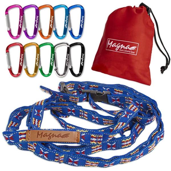 ハンギングチェーン カラビナ 10個付き デイジーチェーン キャンプ の小物整理に 250cmタイプ...