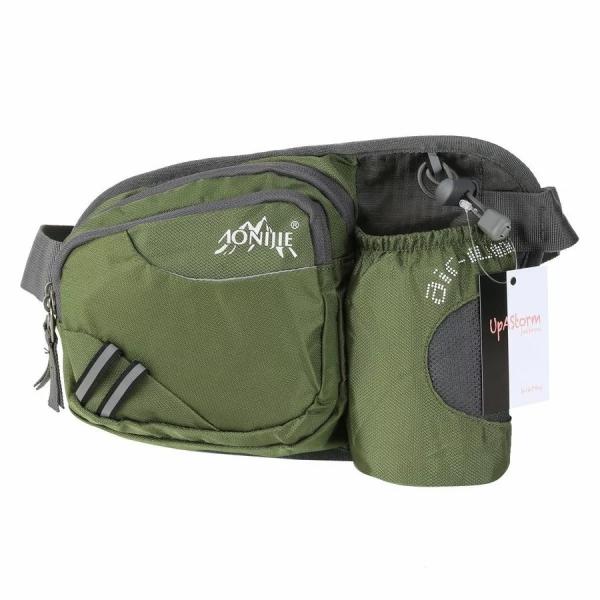 ボトルポーチ ウエストバッグ ランナーポーチ ランニング ウォーキング ジョギング カーキ