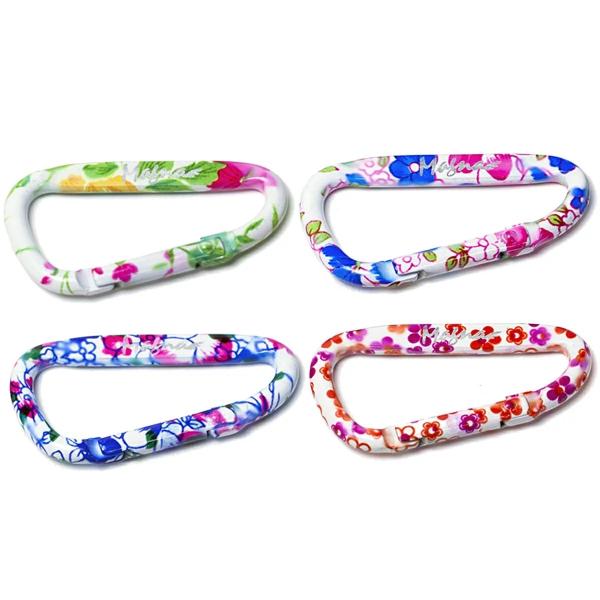 カラビナ かわいい 花柄 ４バリエーション カラーセット 4種類セット