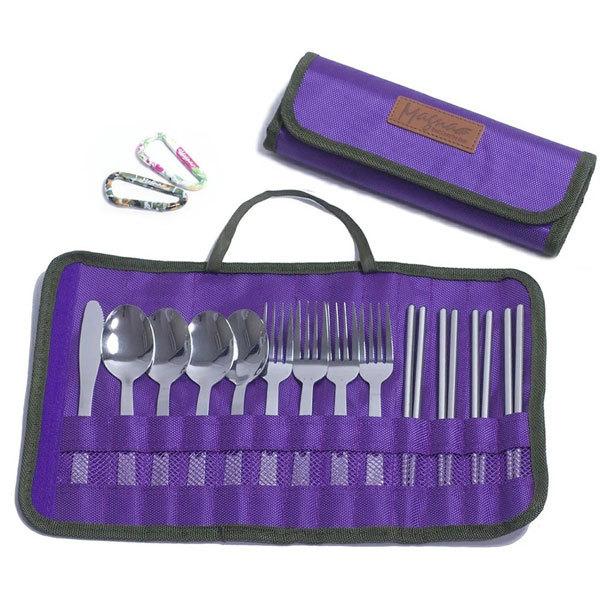 MAGNA(パープル）4人用カトラリーセット　ステンレス　食器セット