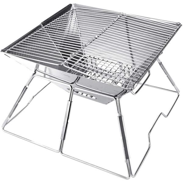 MAGNA(マグナ) ピラミッド バーベキューコンロ コンパクト 焚火台 折り畳み式 携帯便利 ステ...