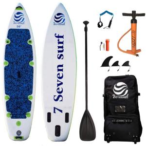 7sevensurf(セブンサーフ) サップボード SUP スタンドアップパドルボード 高強度 4層構造 立体 PVCストラップ方式 採用 10フィートスタンダードモデル