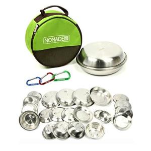 NOMADE ステンレス コンパクト収納 食器 6 種類 22点 セット