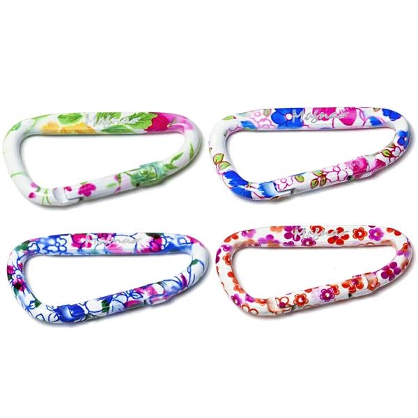 MAGNA(マグナ) かわいい 花柄 カラビナ ４バリエーション カラーセット (4個) ６cm