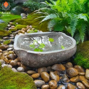 ポイント8倍]信楽焼 睡蓮鉢 青ガラス ひねり 16号 陶器 メダカ鉢