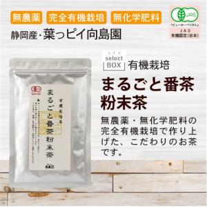 まるごと番茶粉末茶 葉っピイ向島園｜40ｇ 静岡県産 無農薬 有機栽培 無化学肥料｜セレクトボックスbyいやしの村わくわくショップ