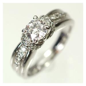 【婚約指輪特集】プラチナ・ダイヤモンド0.5ct（F・VVS・3EX・H&amp;C・鑑定書付）　エンゲージ...