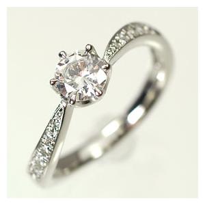 【婚約指輪特集】プラチナ・ダイヤモンド0.5ct（F・VS・3EX・H&amp;C・鑑定書付）　エンゲージリ...