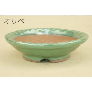 【盆栽鉢】 萬古焼 波縁陣笠丸鉢 (大)4.5...の詳細画像2