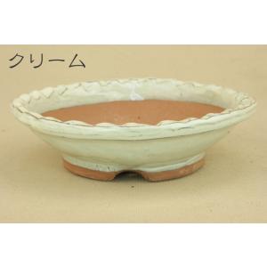 【盆栽鉢】 萬古焼 波縁陣笠丸鉢 (大)4.5...の詳細画像4