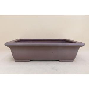 盆栽鉢】 時代鉢 佳山作 紫泥 雲足外縁長方鉢 超大型サイズ（左右56.5