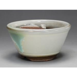 盆栽鉢】 時代鉢 古瀬戸 青磁長方鉢（左右19.5cm 無傷）いよじ園