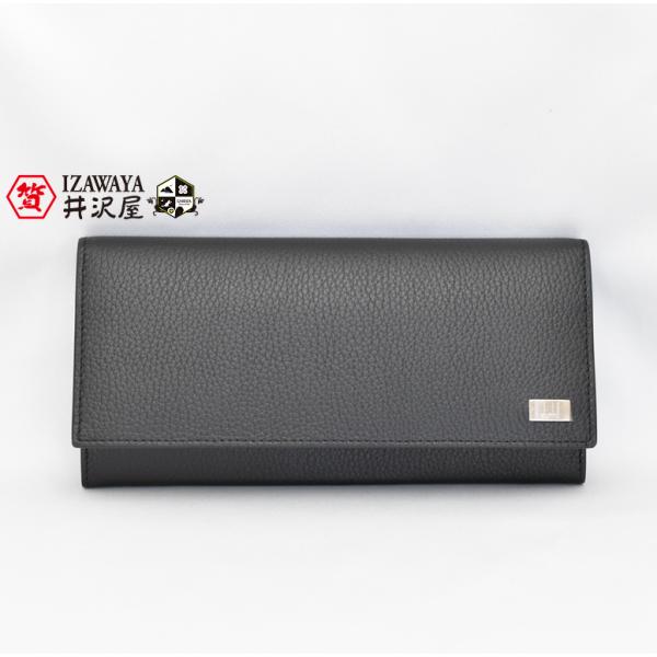 dunhill ダンヒル  二つ折り長財布 レザー 男性用 黒 ブラック