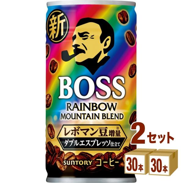 サントリー ボス レインボーマウンテン 185g 60本（30本×2ケース）缶 コーヒー