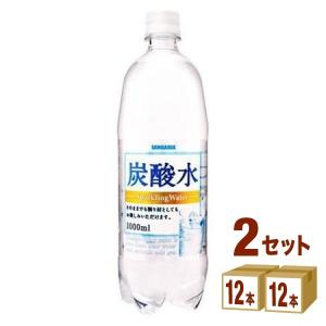 サンガリア 炭酸水 ペット1L 1000ml 24本