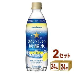 おいしい炭酸水 レモン ペット500ml（48本入）ポッカサッポロ