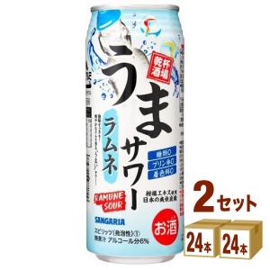 日本サンガリア うまサワーラムネ  500ml×24本×2ケース