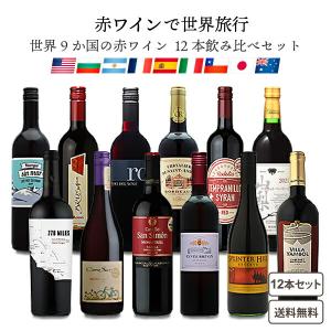 【ポイント5%付与中】ソムリエ厳選 世界の赤ワイン 飲み比べ 驚異の9か国 10品種 12本セット wine｜izmic-ec